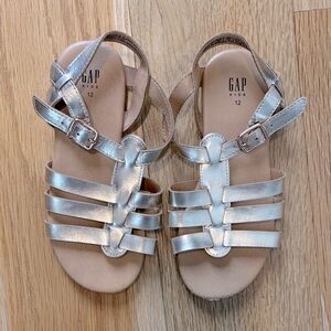 GAP Kids Metallic Gold Strap Sandals Size 12